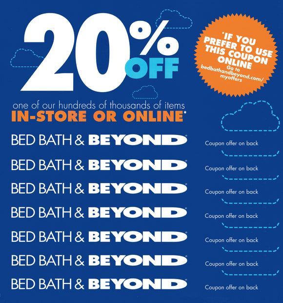 bed bath beyond coupon 20 off entire purchase