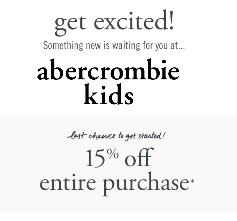 abercrombie 15 off