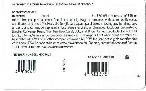 dsw coupons $20 off