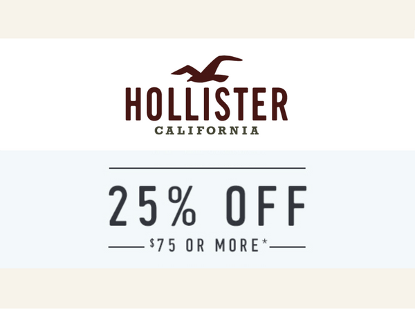 hollister 25 off coupon