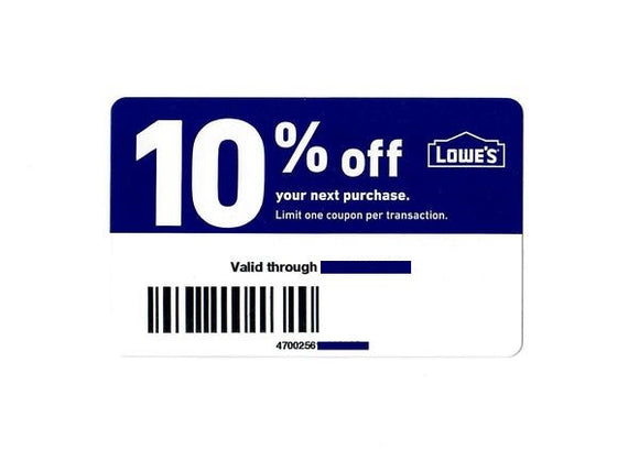 Lowes 10 Off Coupon Printable Free