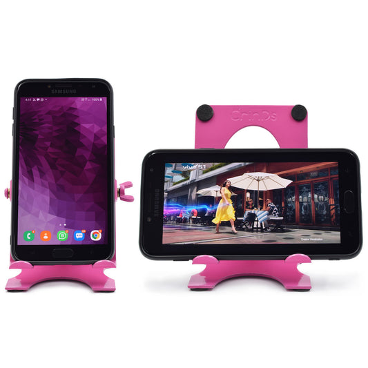 Crinds Pure Metal Mobile Stand for Table (Pink)