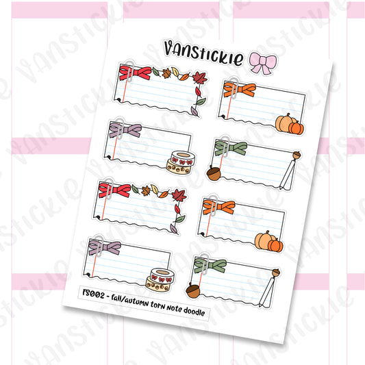 FS001 - Fall/autumn Mini sticky notes – Vanstickie