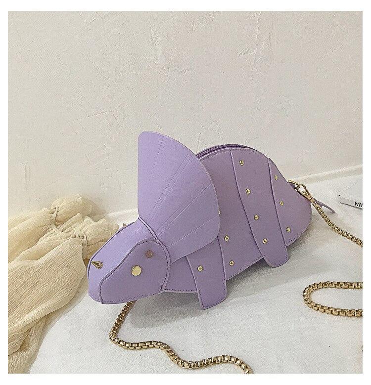 Cute Triceratops Dinosaur Shoulder Bag Handbag | DinoLoveStore |  DinoLoveStore