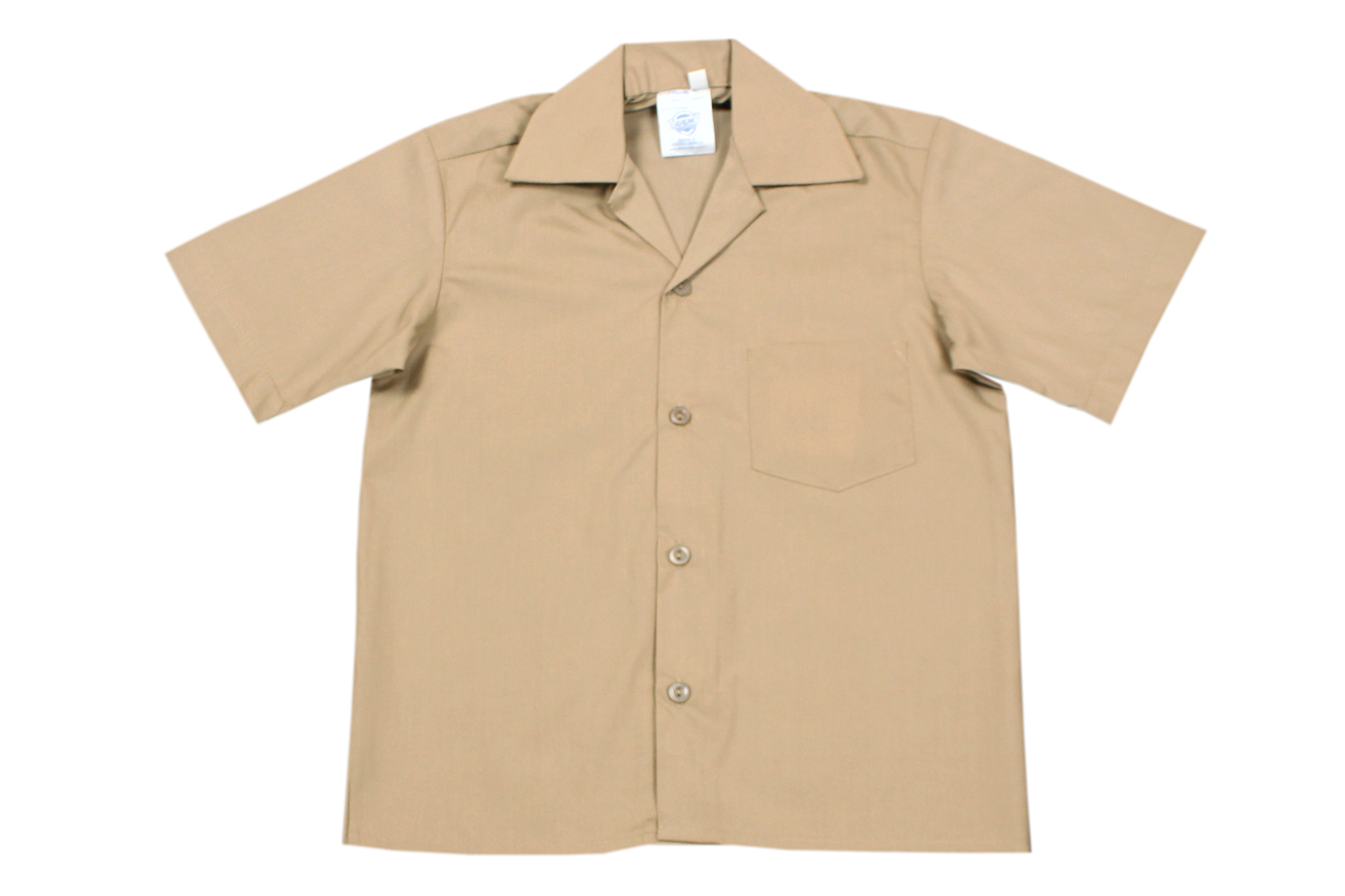 Shortsleeve Gladneck Shirt - Khaki – Gem Schoolwear