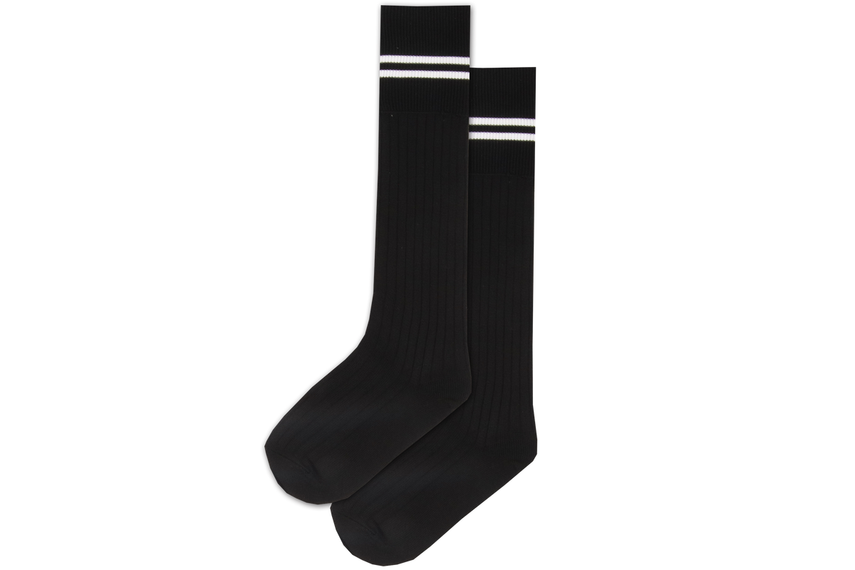 Boys 3/4 Striped Long Socks - Clifton Black/White – Gem Schoolwear