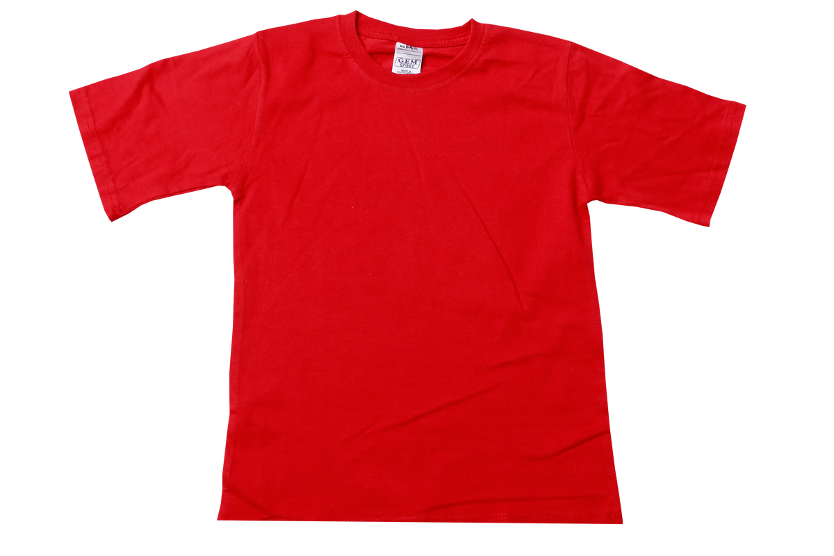 T-Shirt Plain - Red – Gem Schoolwear