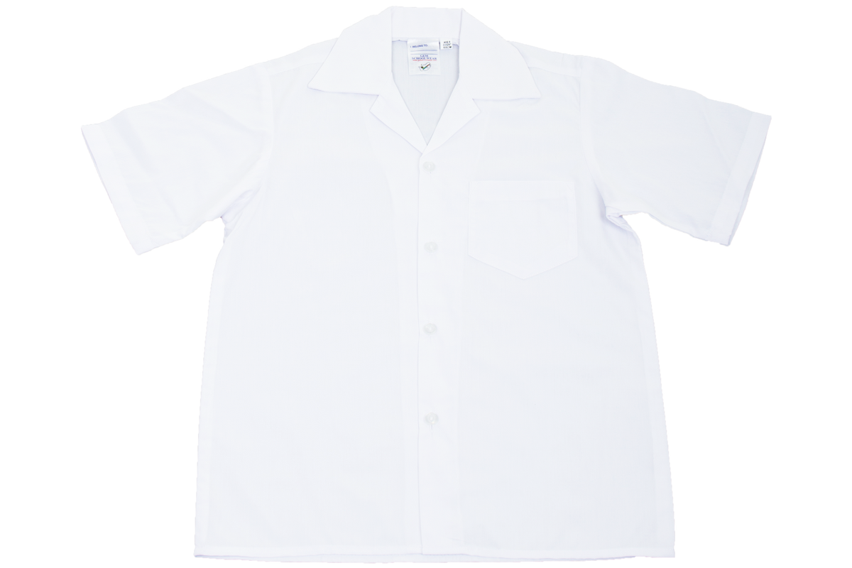 Shortsleeve Gladneck Shirt - White – Gem Schoolwear