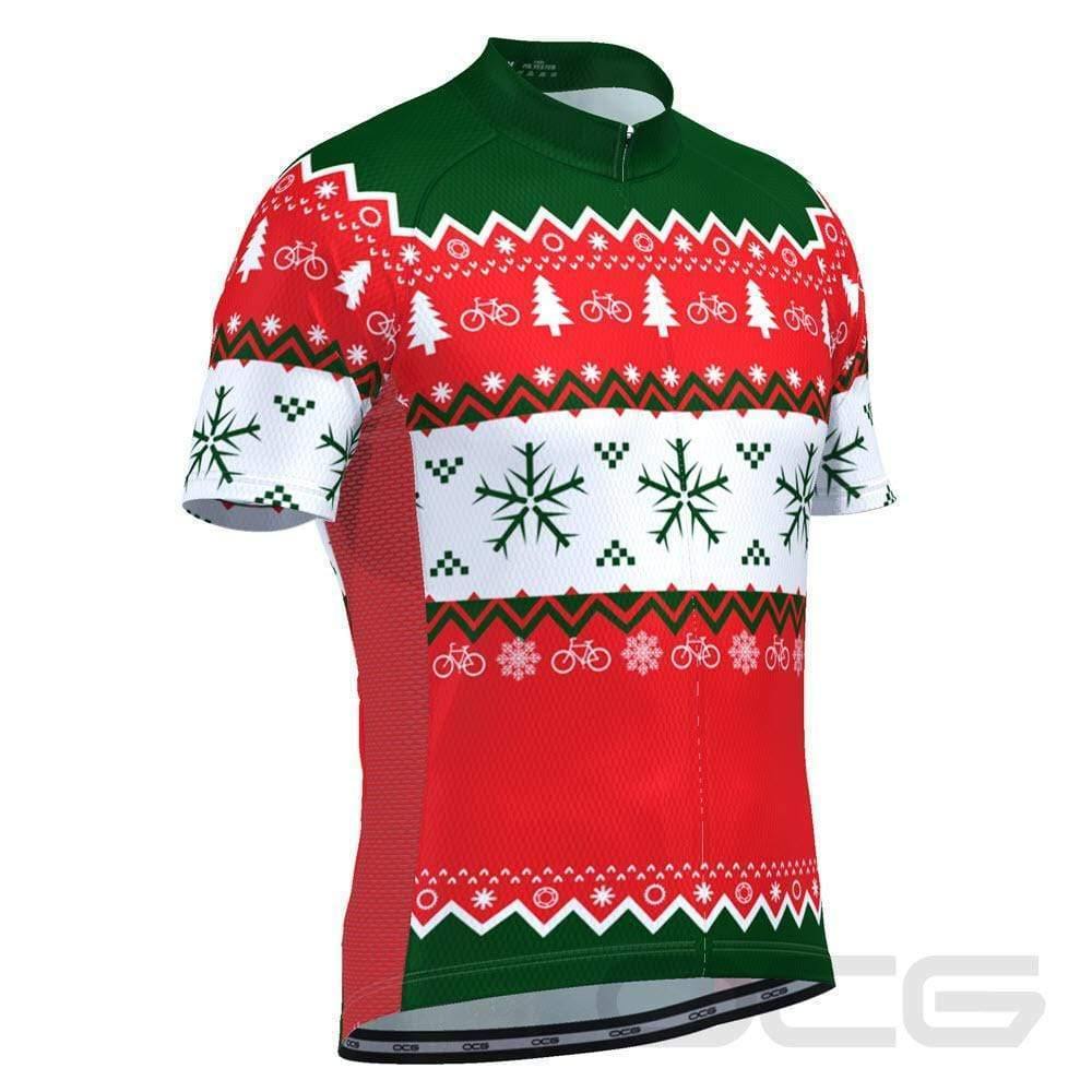 Men S Ugly Christmas Sweater Short Sleeve Cycling Jersey Online Cycling Gear Australia