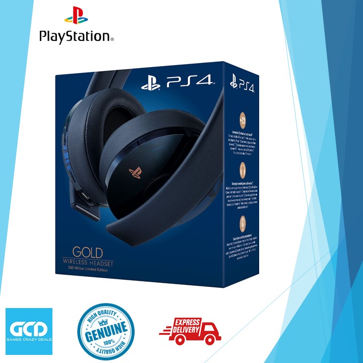 official playstation 4 gold wireless headset