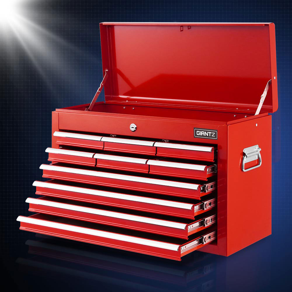 Giantz 10 Drawer Tool Box Chest Cabinet Garage Storage Toolbox Red Odfo