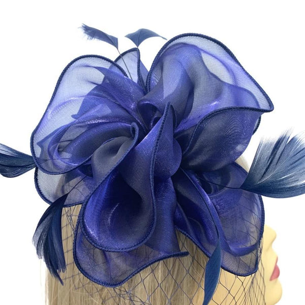 navy fascinators