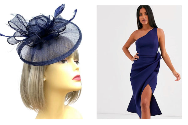 navy fascinators