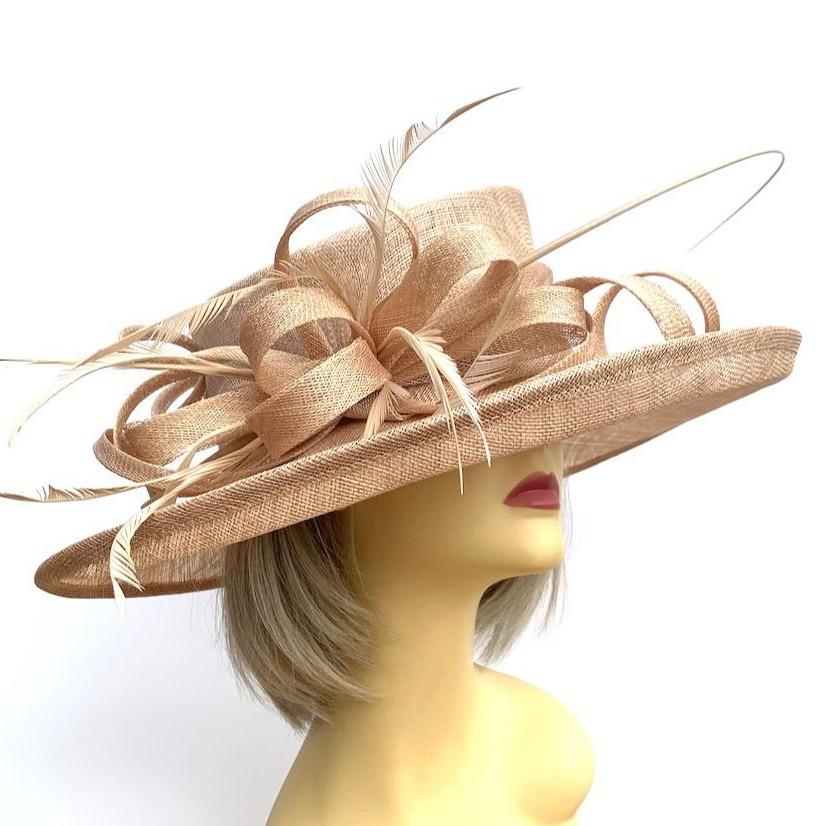 bronze coloured wedding hats