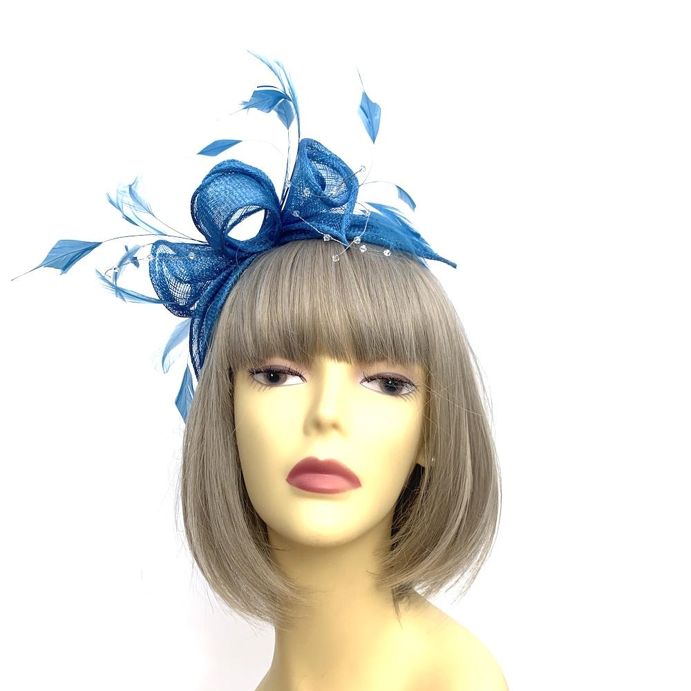 azure blue fascinator