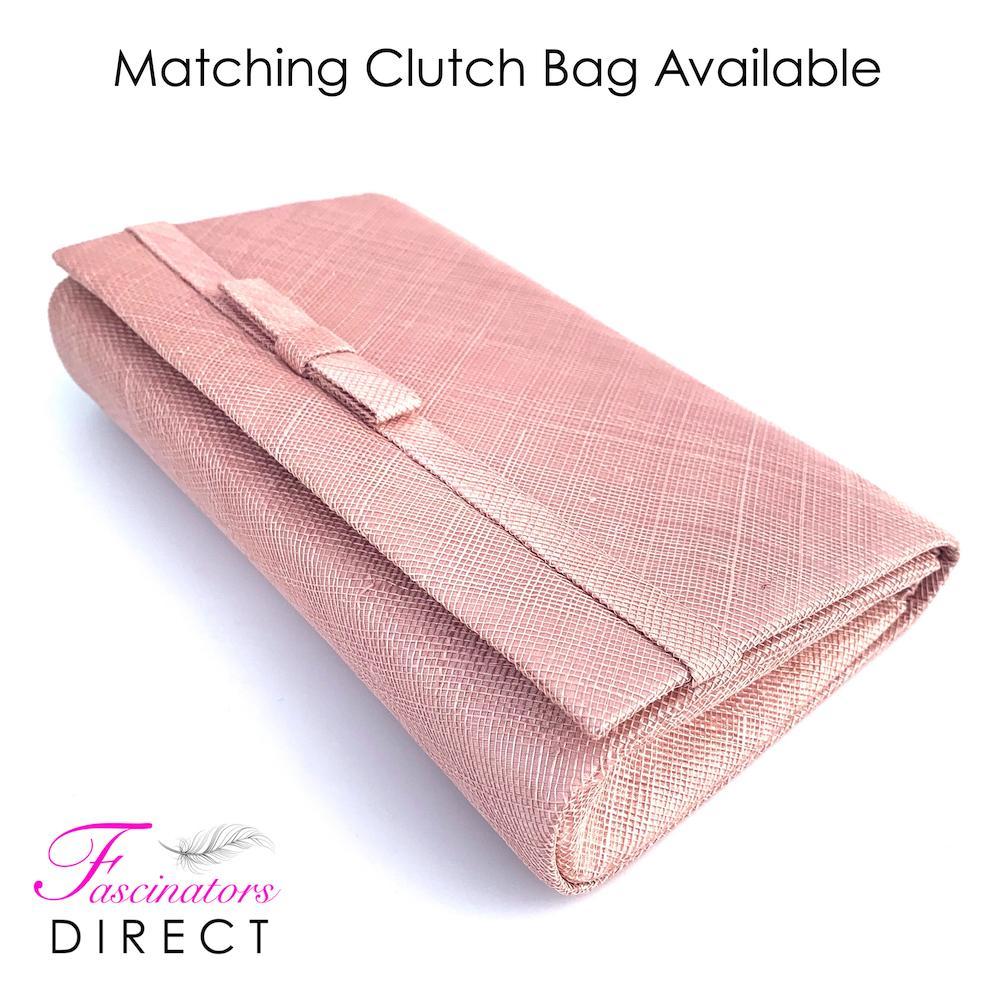 Classic Sinamay Fuchsia Clutch Bag For Weddings