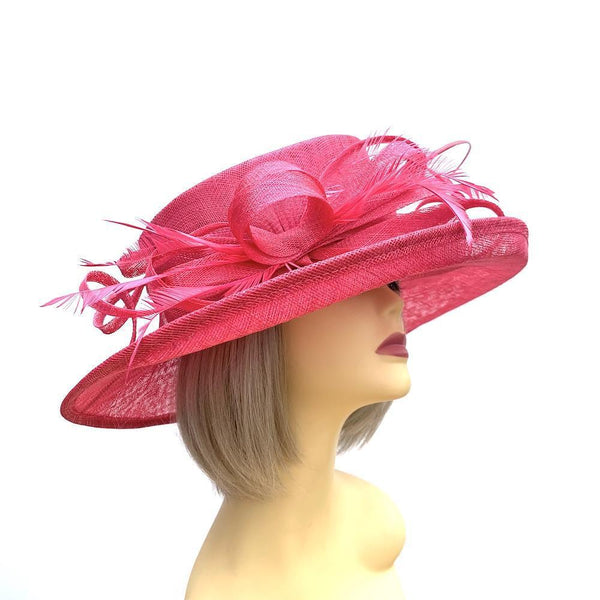 hot pink wedding hats