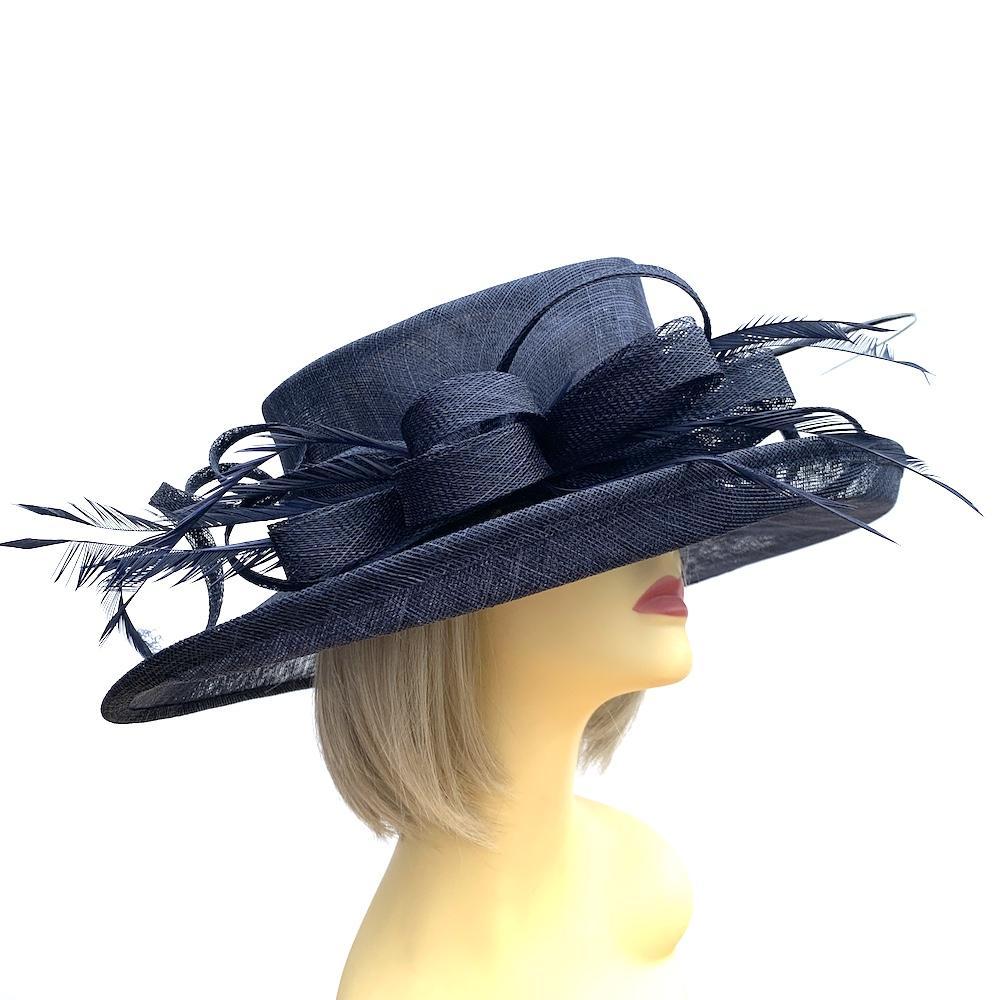 navy wedding hat