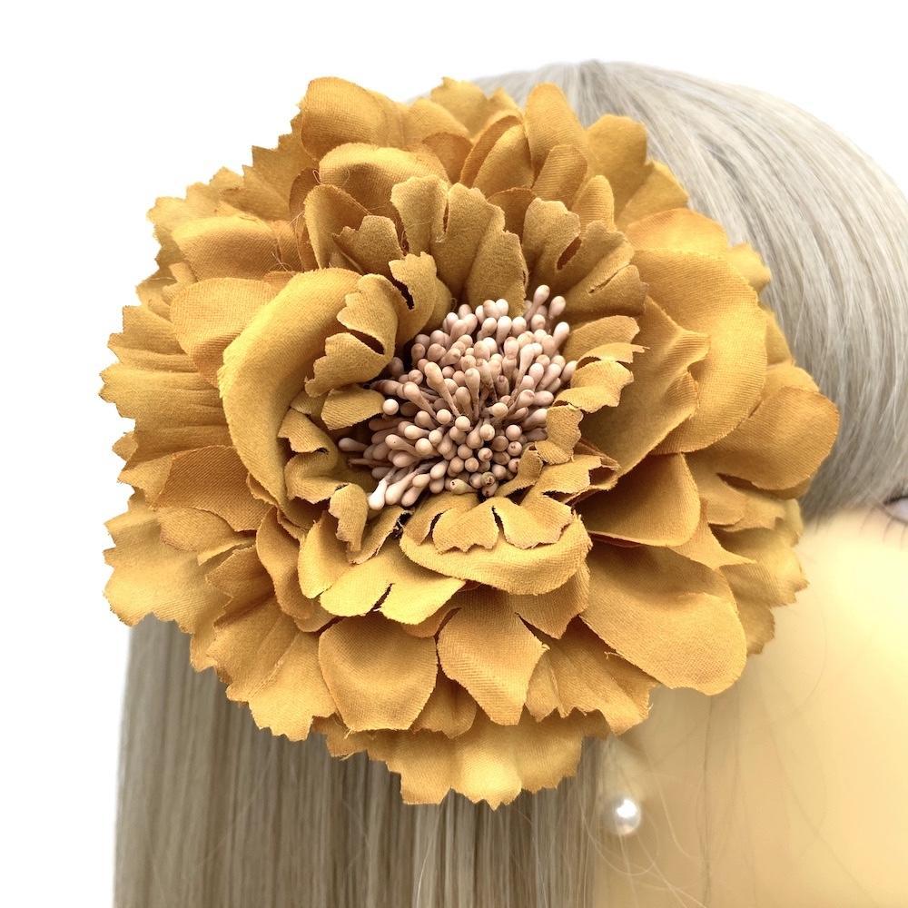 Wedding Bridesmaid Gold Hair Flower Fascinator Clip