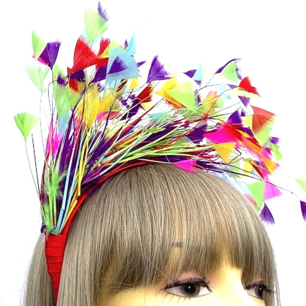 multi coloured fascinator