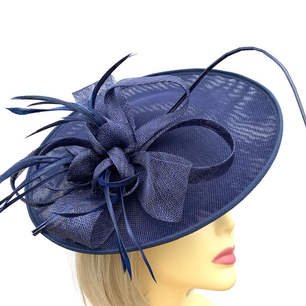 disc fascinator navy