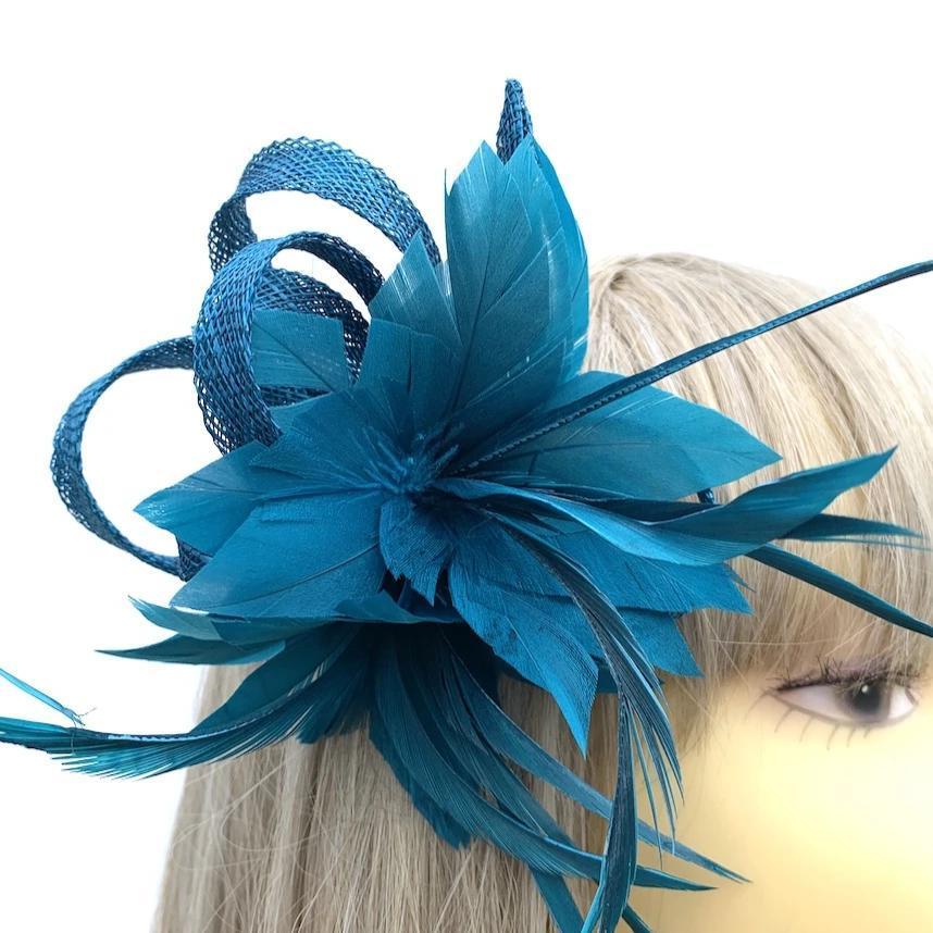 teal fascinator