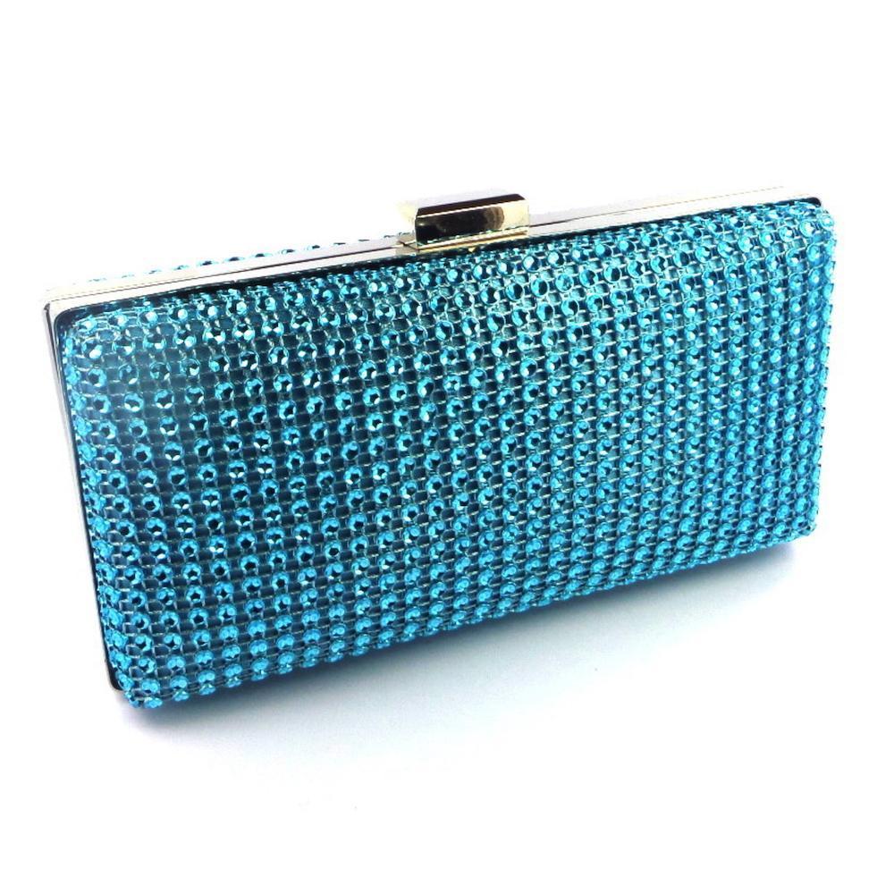 turquoise clutch bag