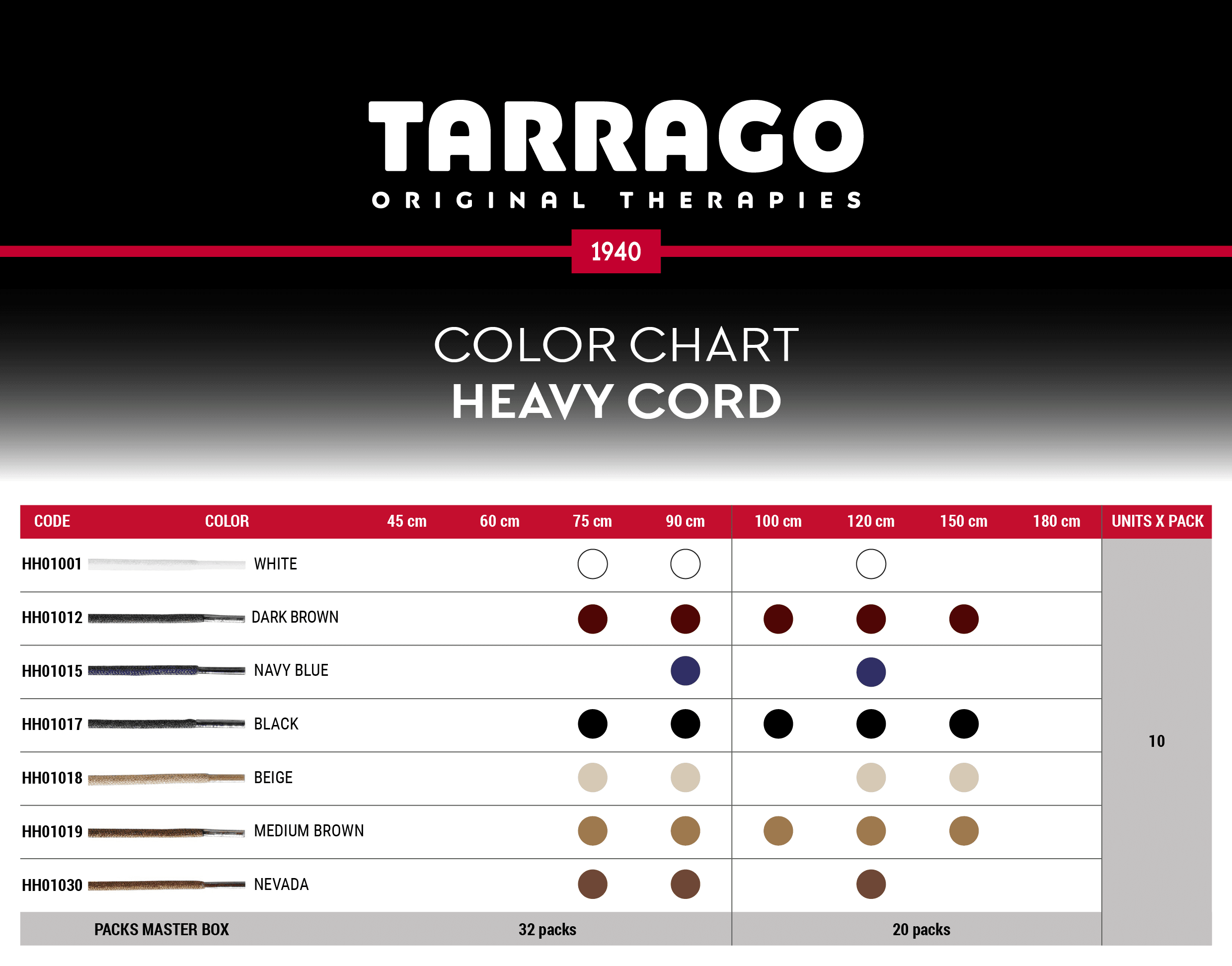 Tarrago Laces Heavy Cord