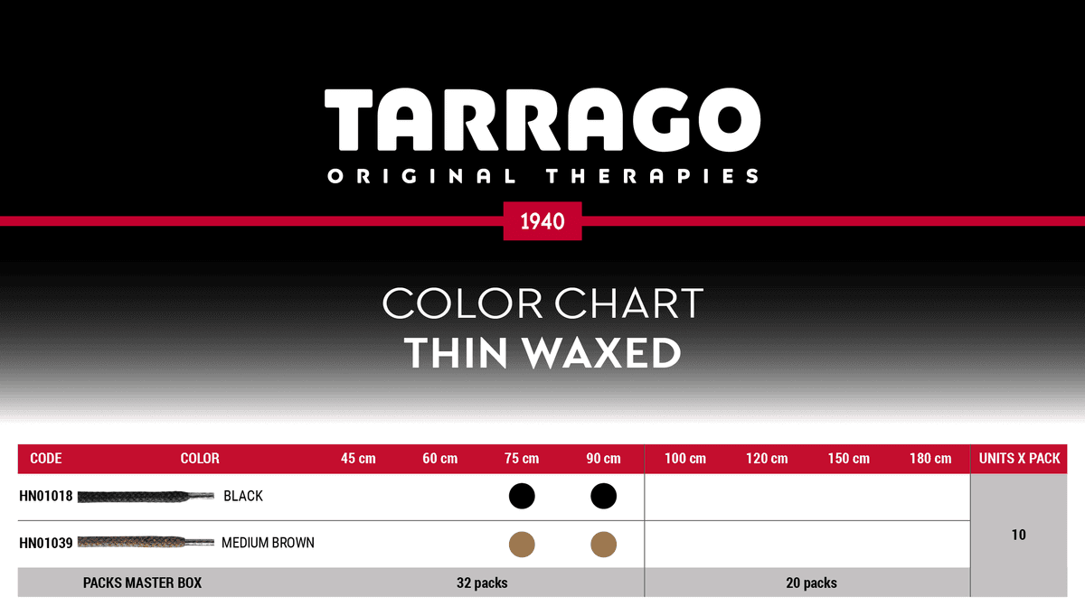 Tarrago Laces Thin Waxed