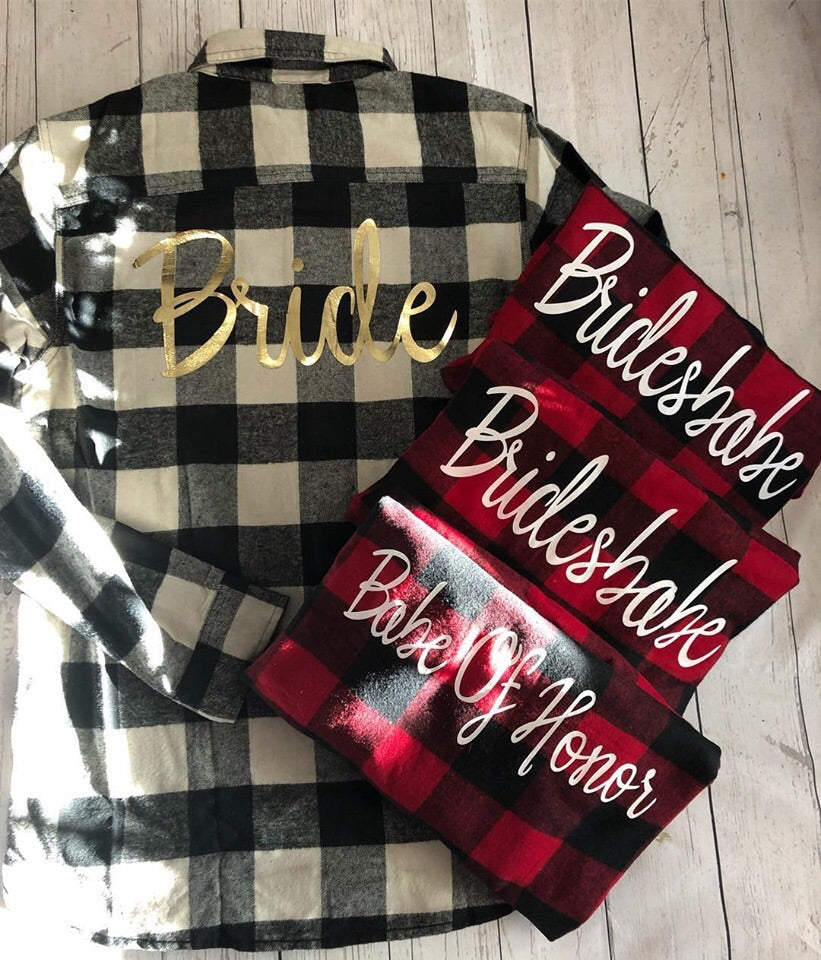 cheap bridesmaid flannels