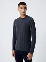 French Connection Henley Long Sleeve Top Grey