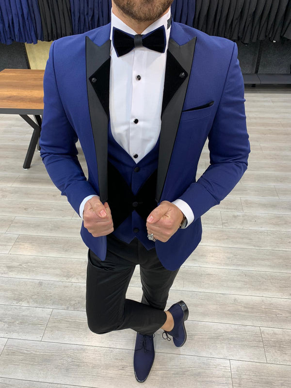 Men's Suits - Dark Blue Suit | Gleoni