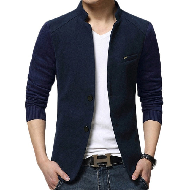 Patchwork Blazer For Men - Gleoni