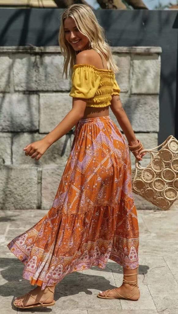 the boho maxi skirt Big sale - OFF 64%