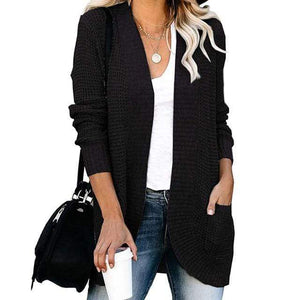 Long Sleeve Knit Cardigan | Boho Style Cardigan with Pockets