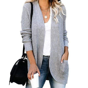 Long Sleeve Knit Cardigan | Boho Style Cardigan with Pockets