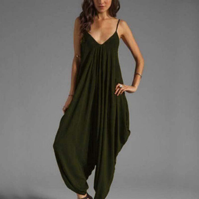 Green Boho Long Sleeve Jumpsuit – Boho Beach Hut