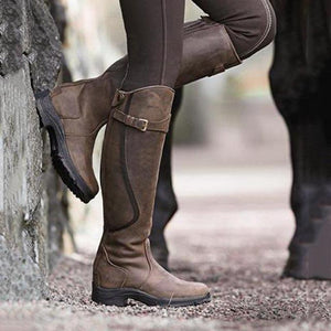 Knee High Fashion Leather Boots - Women's Shoes