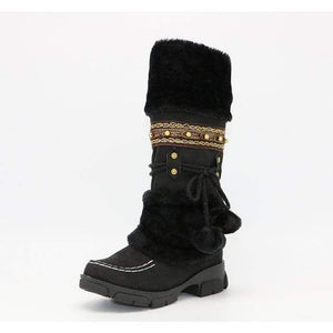 Mid-Calf Thick Fur Boots - Ugg Style Boots