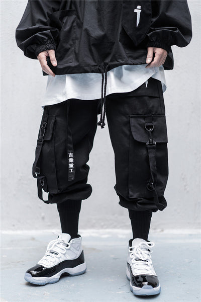 Niepce Inc Streetwear Mens Techwear Jogger Pants with Straps