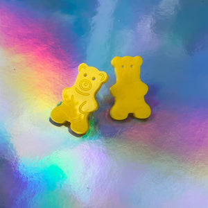 Gummy Bear Earring Studs - Yellow - BOBBYK