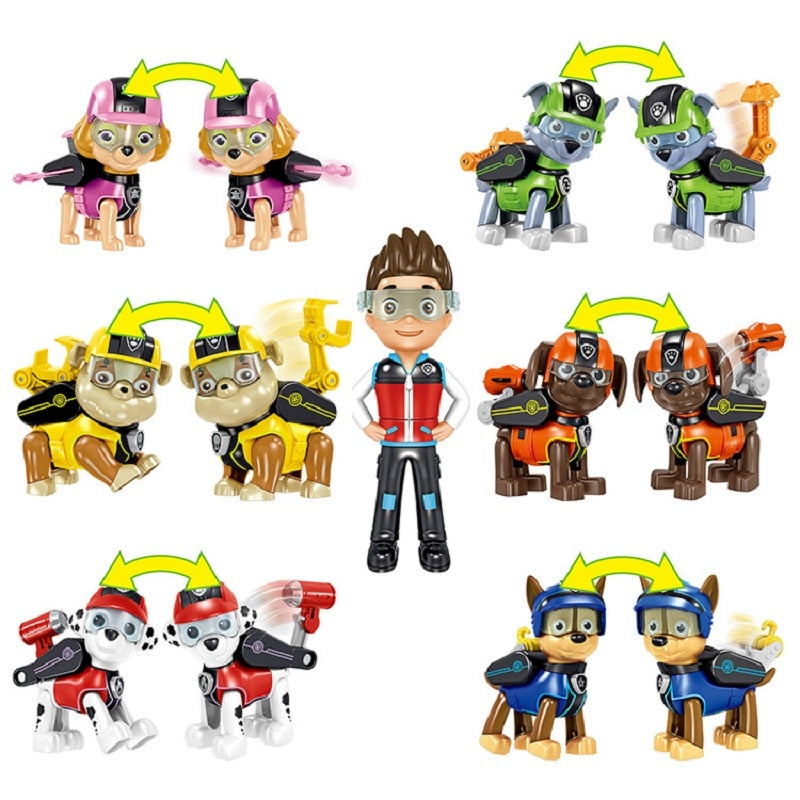 plisseret svømme Villain Paw patrol Rescue Dog Toy Ryder Everest Tracker Action Figure