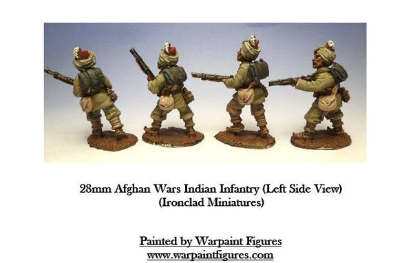 28mm Painted Indian Infantry 2nd Afghan Wars - Left Veiw