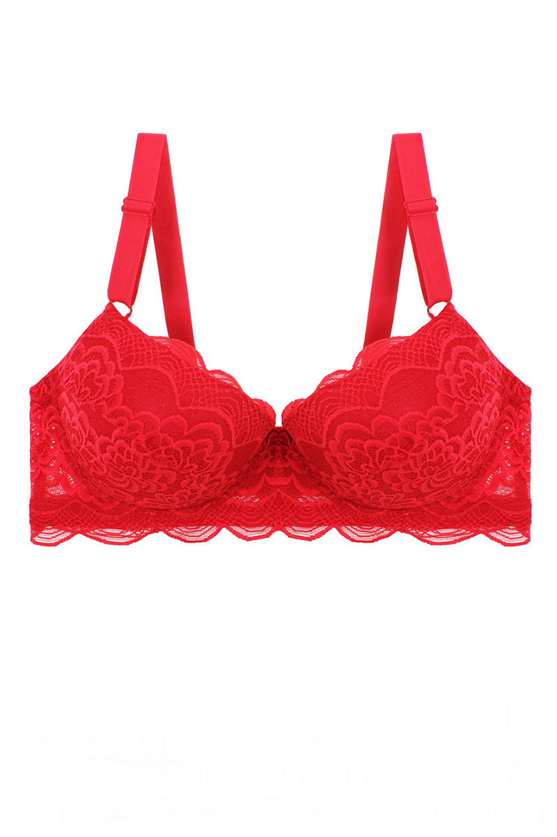 Secret Wish Red Full-Coverage Cage Bra 1517