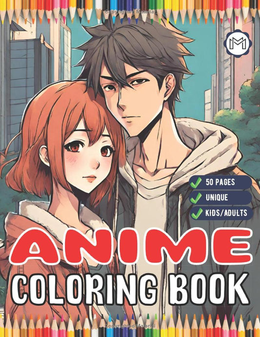Anime Coloring Book for Adults : Relaxing Coloring Book for Adults and Kids  (Paperback) 