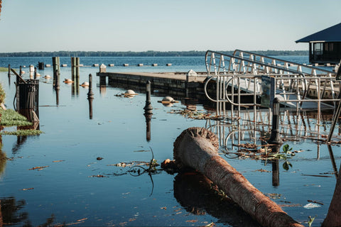 Destroyed Dock from Hurricane in Florida