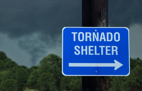 "Tornado Shelter" sign