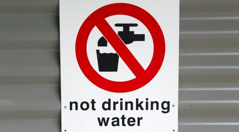 "Not drinking water" sign