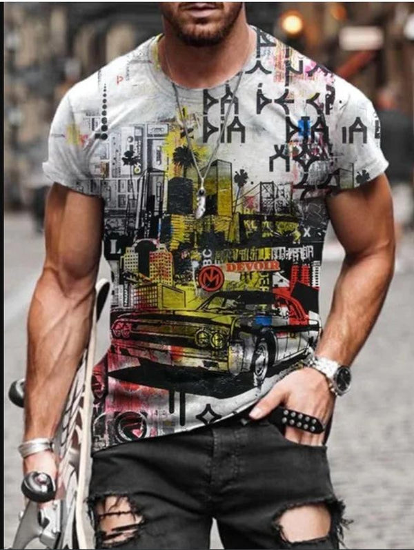 Men's Digital Printing Short Sleeve T-shirt
