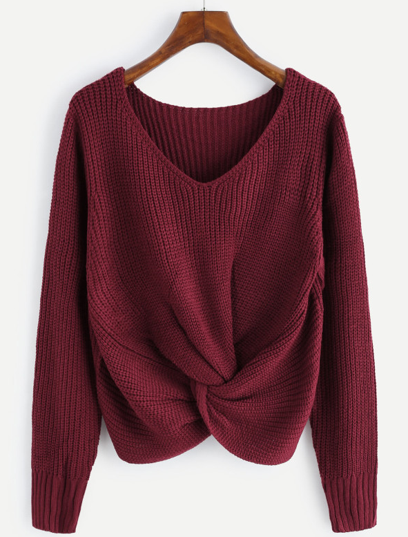 Knotted Panel Sweater – Stylish Splash